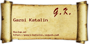 Gazsi Katalin névjegykártya