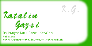 katalin gazsi business card